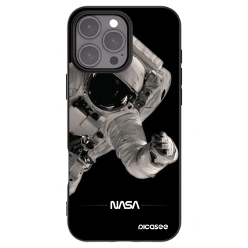 Picasee silikonowe czarne etui na Apple iPhone 16 Pro Max - Astronaut Big