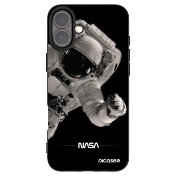 Picasee silikonowe czarne etui na Apple iPhone 16 Plus - Astronaut Big