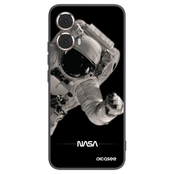 Picasee silikonowe czarne etui na Motorola Moto G85 - Astronaut Big