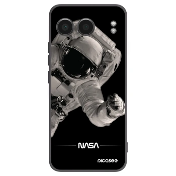 Picasee silikonowe czarne etui na OnePlus Nord 4 - Astronaut Big