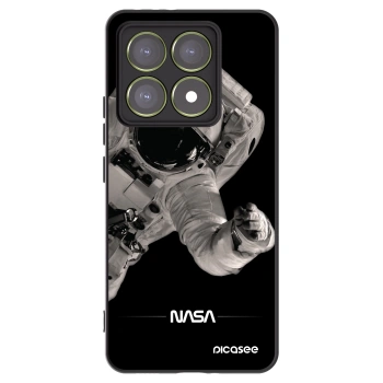 Picasee silikonowe czarne etui na Xiaomi 14T - Astronaut Big