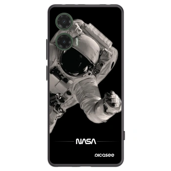 Picasee silikonowe czarne etui na Motorola Moto G35 5G - Astronaut Big