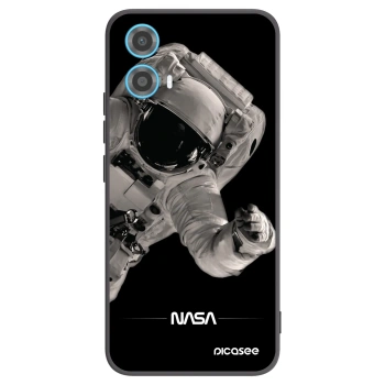 Picasee silikonowe czarne etui na Motorola Moto G34 5G - Astronaut Big