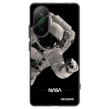 Picasee silikonowe czarne etui na Xiaomi Poco F7 Pro 5G - Astronaut Big