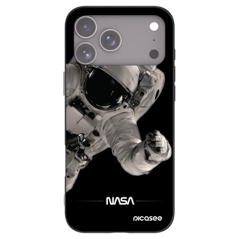Picasee silikonowe czarne etui na Apple iPhone 17 Pro Max - Astronaut Big