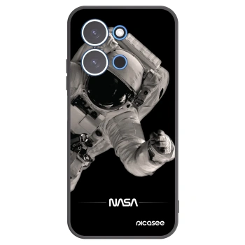 Picasee silikonowe czarne etui na Xiaomi Redmi 15C 4G - Astronaut Big