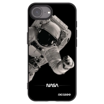 Picasee silikonowe czarne etui na Apple iPhone 17e - Astronaut Big