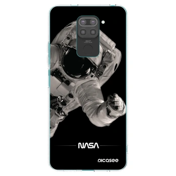 Picasee silikonowe czarne etui na Xiaomi Redmi Note 9 - Astronaut Big
