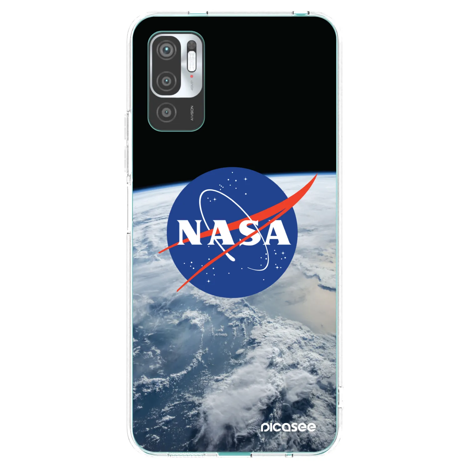 Picasee silikonowe przeźroczyste etui na Xiaomi Redmi Note 10 5G - Nasa Earth