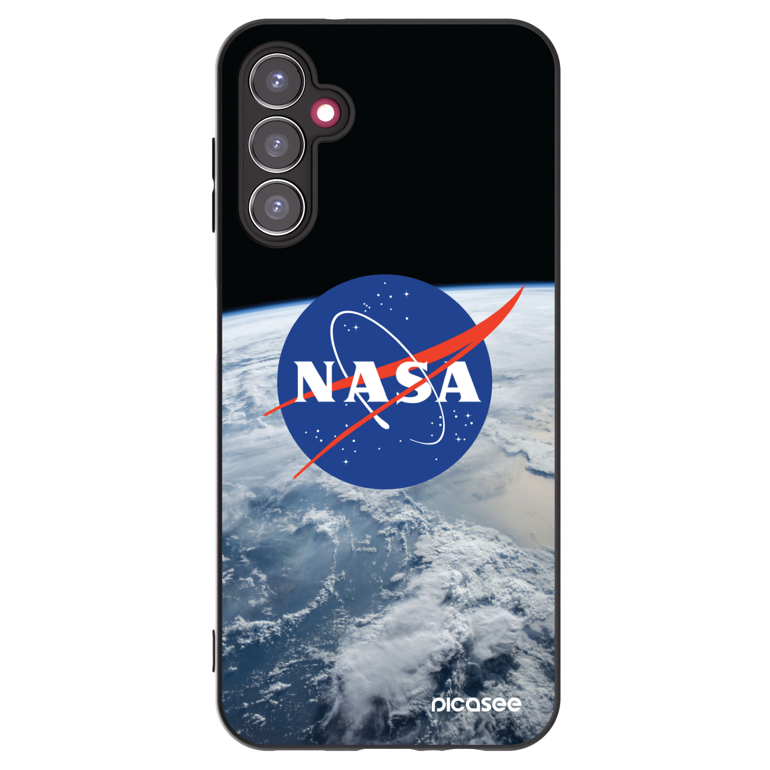 Picasee silikonowe czarne etui na Samsung Galaxy A14 4G A145R - Nasa Earth