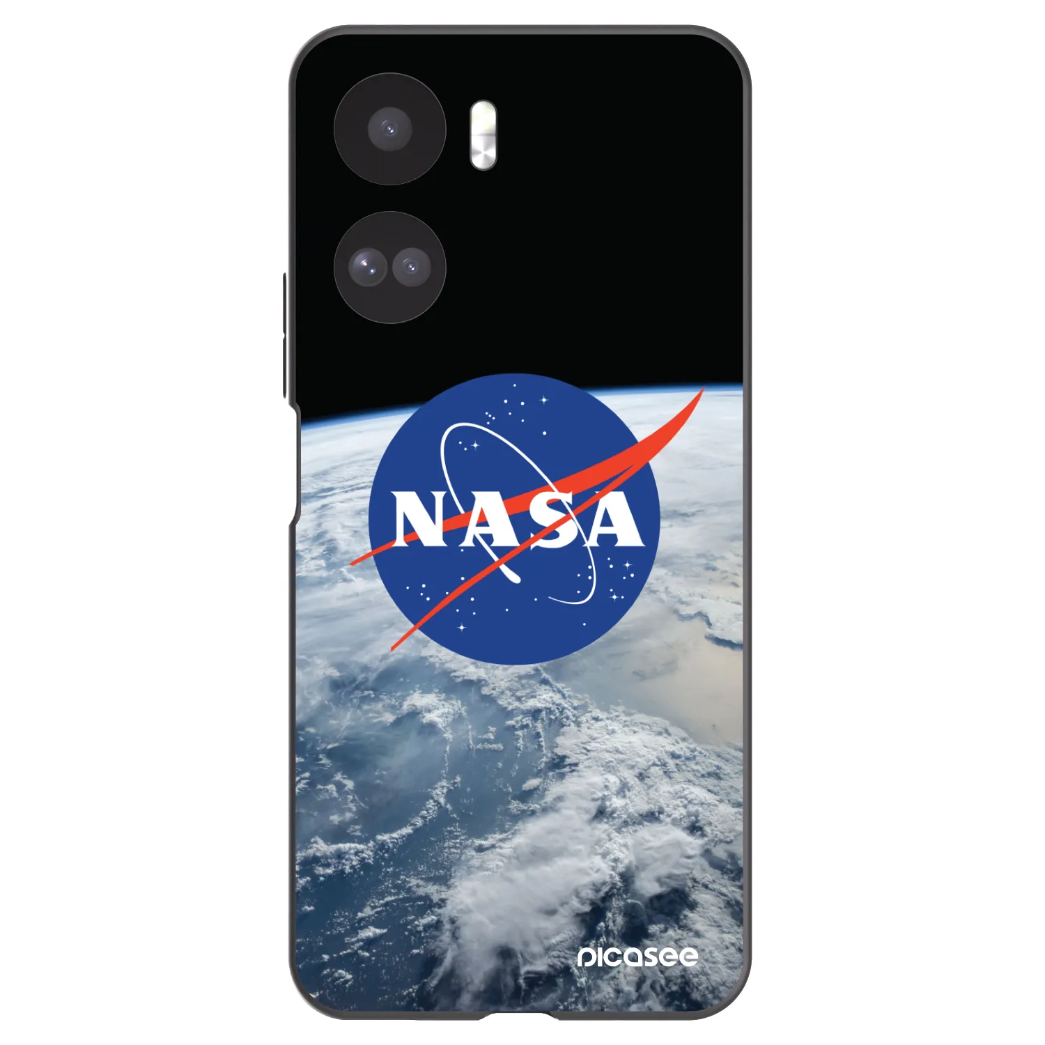 Picasee silikonowe czarne etui na Honor 90 Lite 5G - Nasa Earth