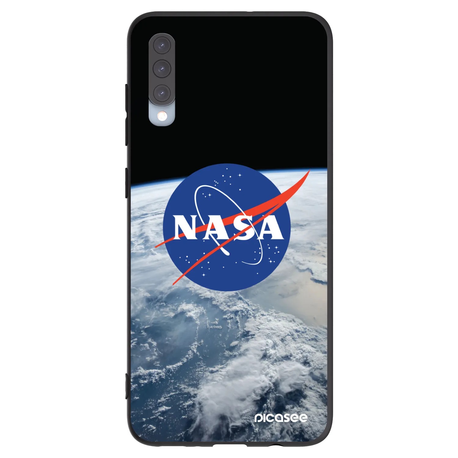 Picasee silikonowe czarne etui na Samsung Galaxy A70 A705F - Nasa Earth