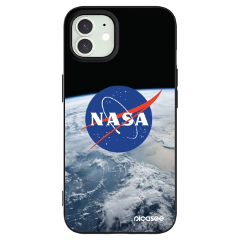 Picasee silikonowe czarne etui na Apple iPhone 12 - Nasa Earth