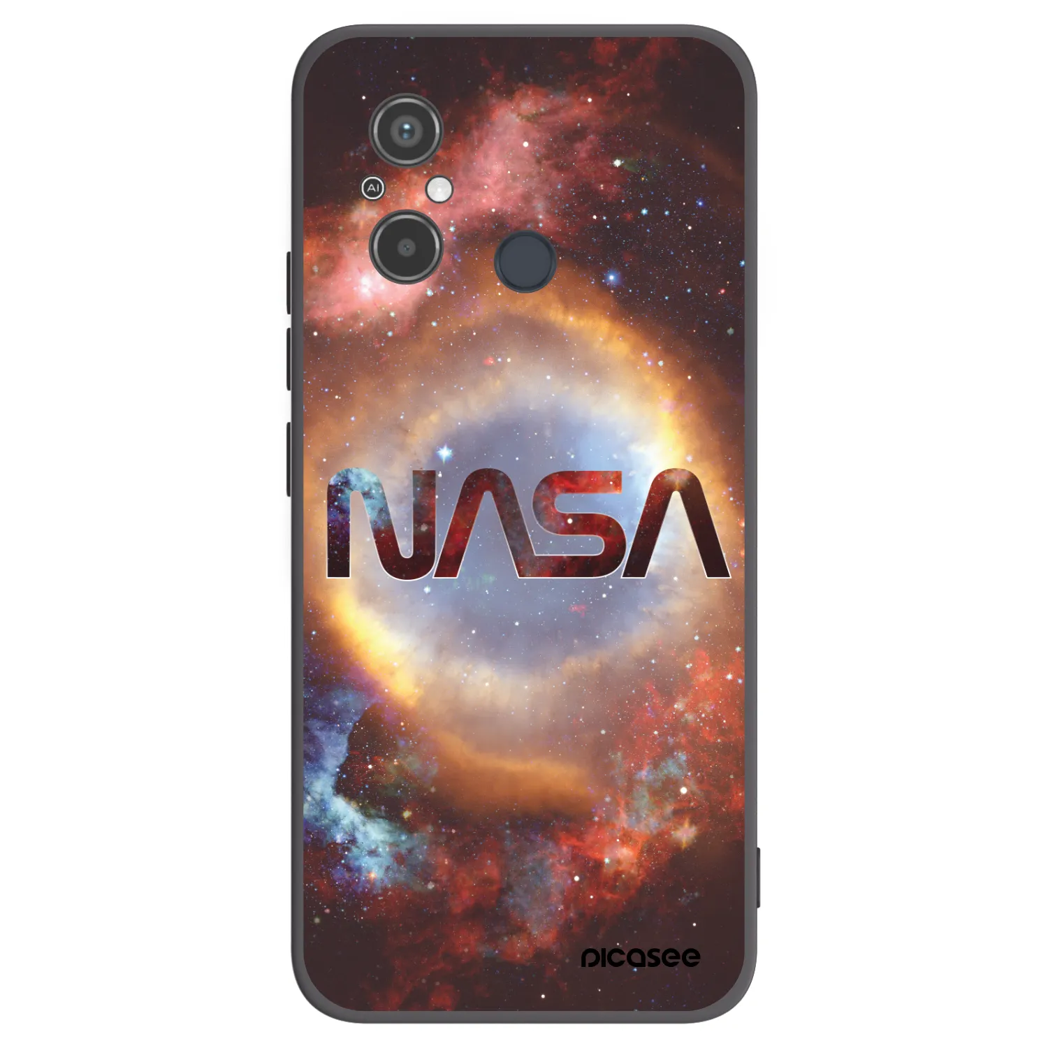Picasee silikonowe czarne etui na Xiaomi Redmi 12C - Nebula