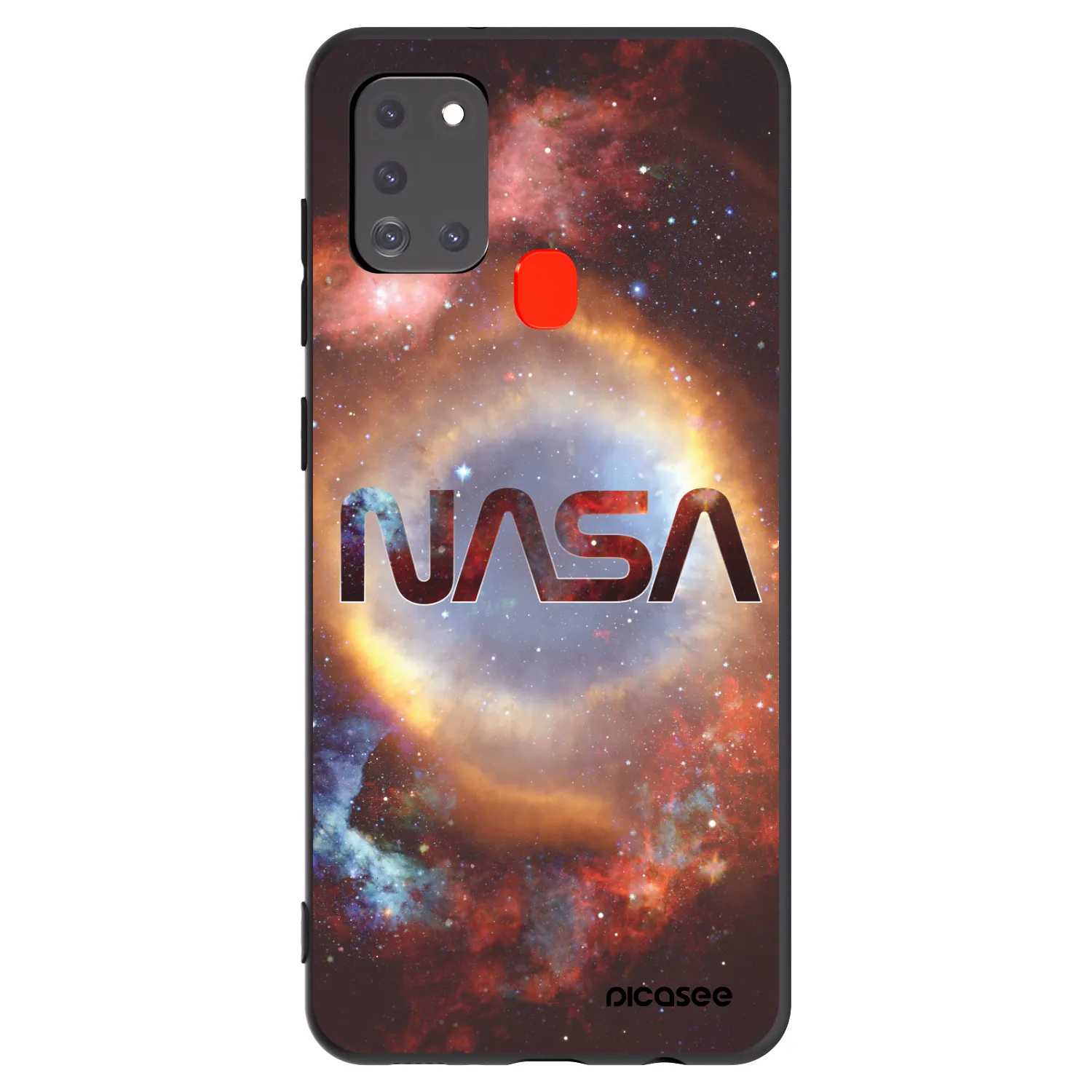 Picasee silikonowe czarne etui na Samsung Galaxy A21s - Nebula