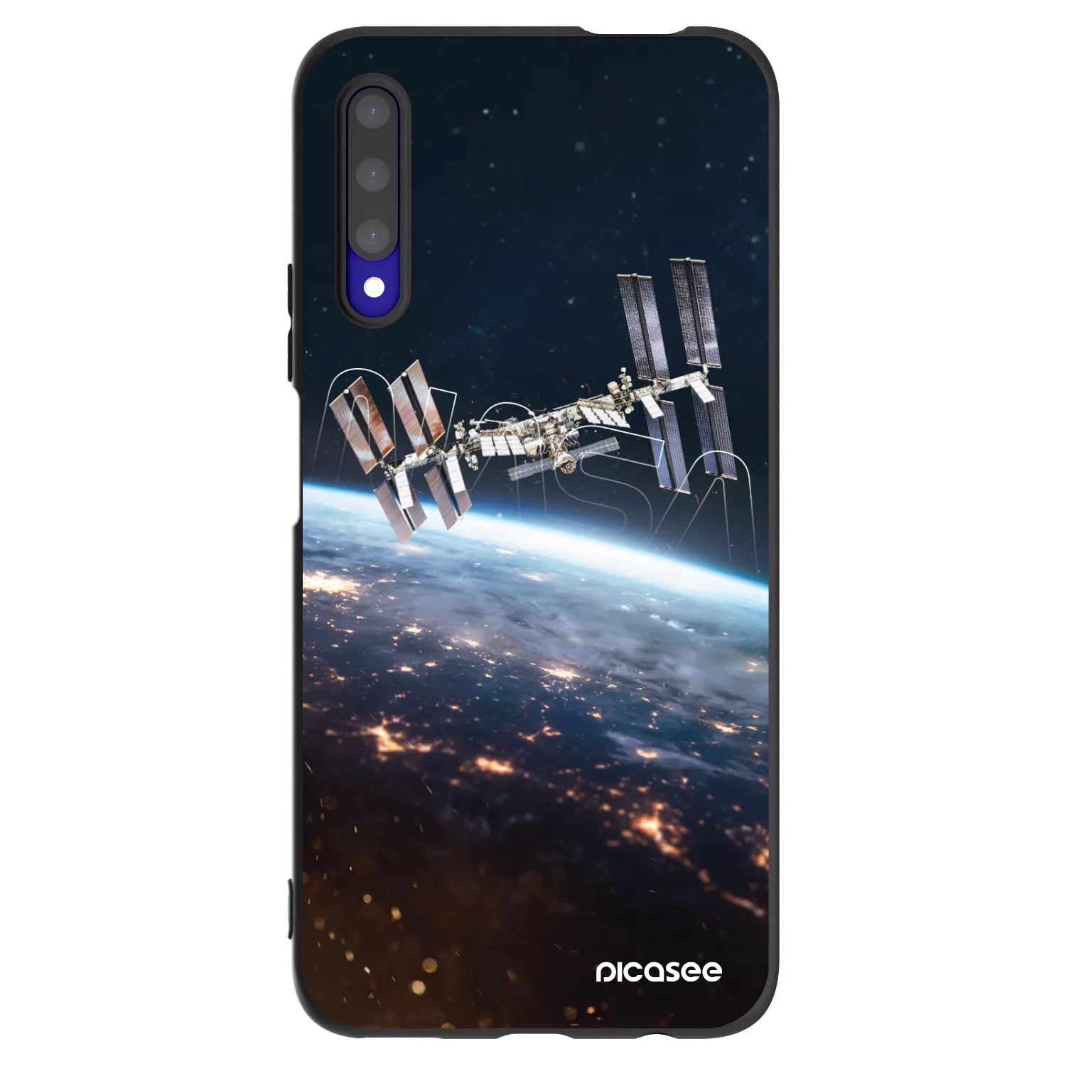 Picasee silikonowe czarne etui na Honor 9X Pro - Station