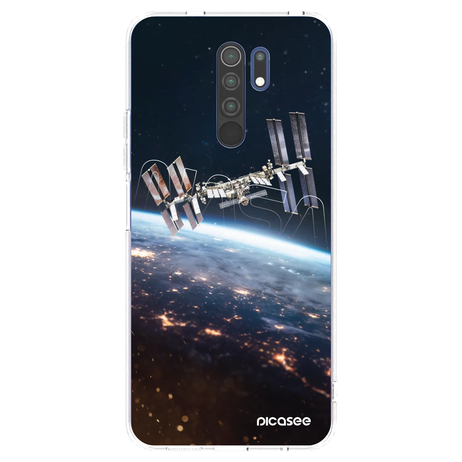 Picasee silikonowe przeźroczyste etui na Xiaomi Redmi 9 - Station