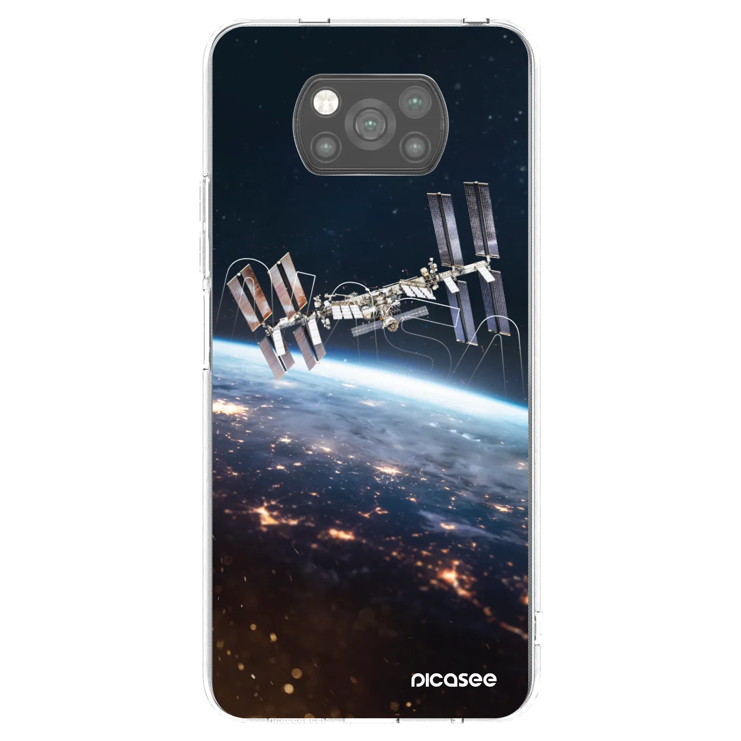Picasee silikonowe czarne etui na Xiaomi Poco X3 - Station