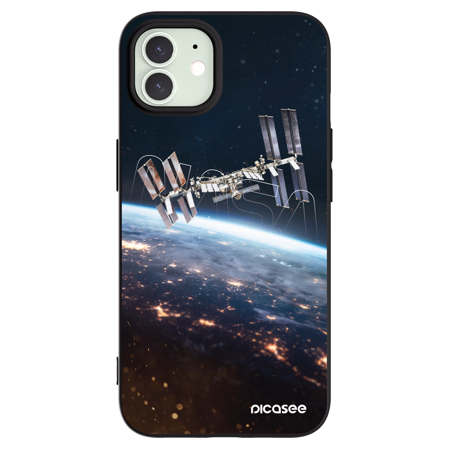 Picasee silikonowe czarne etui na Apple iPhone 12 - Station