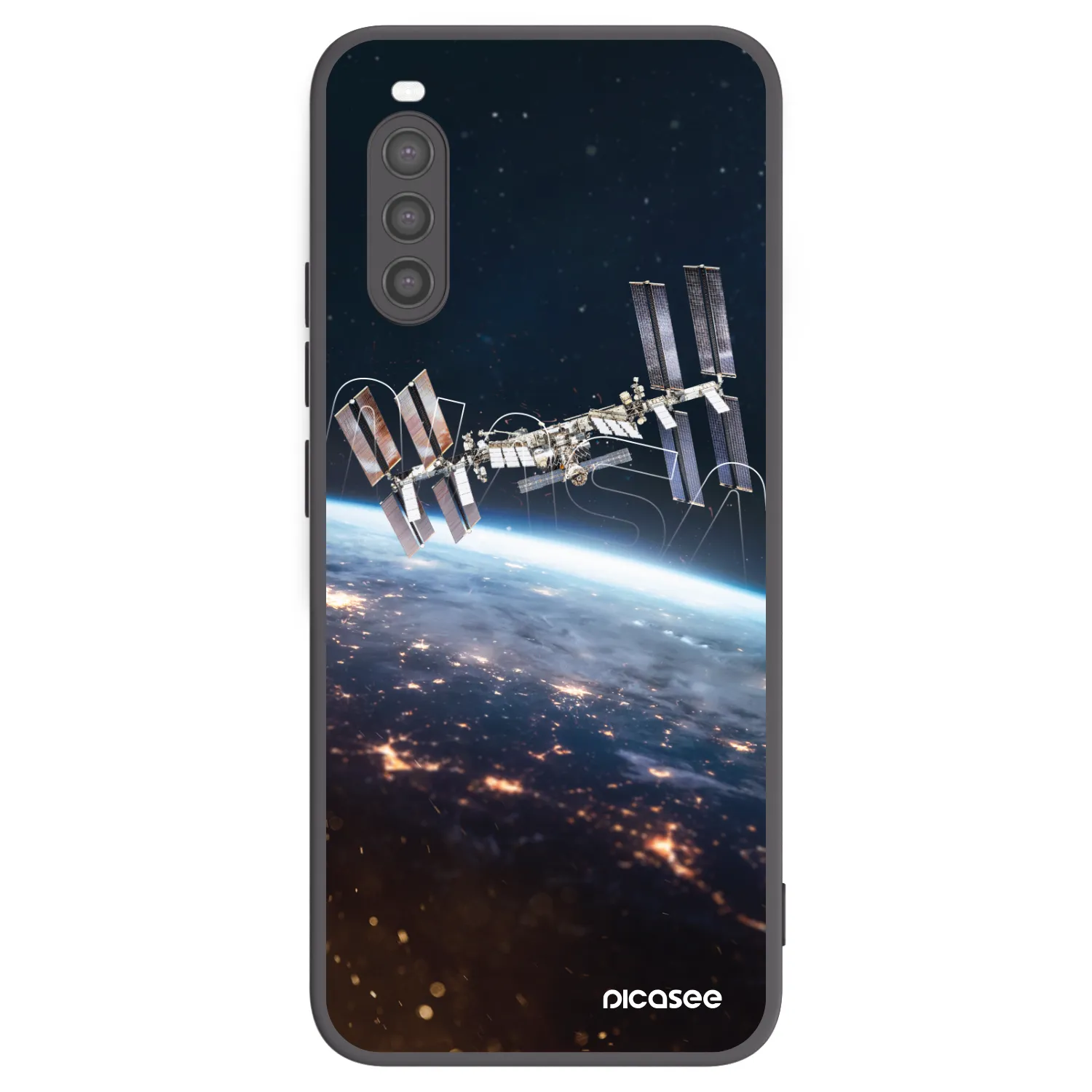 Picasee silikonowe czarne etui na Sony Xperia 10 II - Station