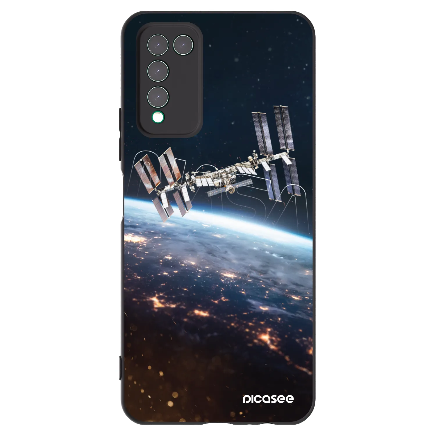 Picasee silikonowe czarne etui na Honor 10X Lite - Station