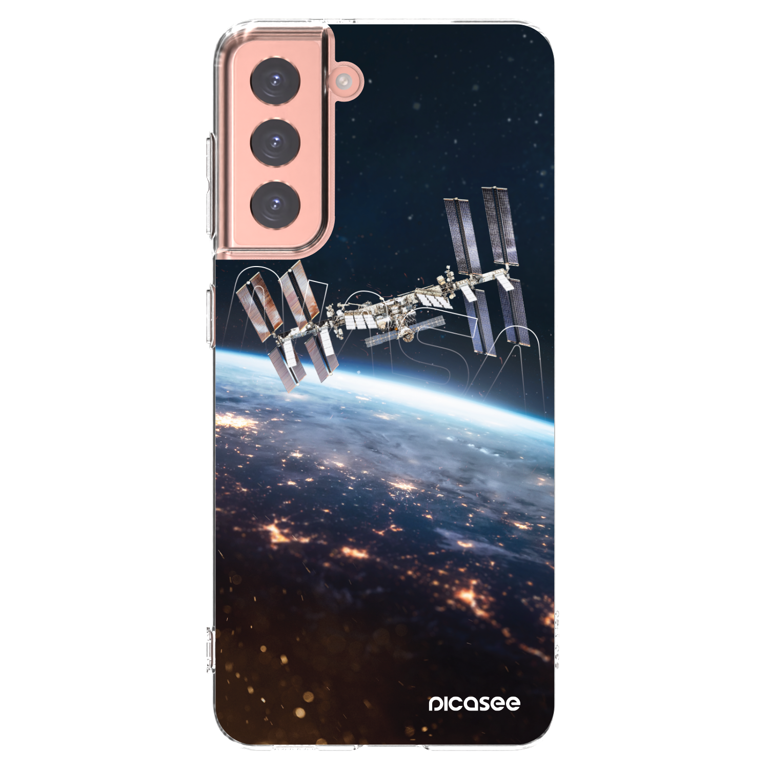 Picasee silikonowe przeźroczyste etui na Samsung Galaxy S21 5G G991B - Station