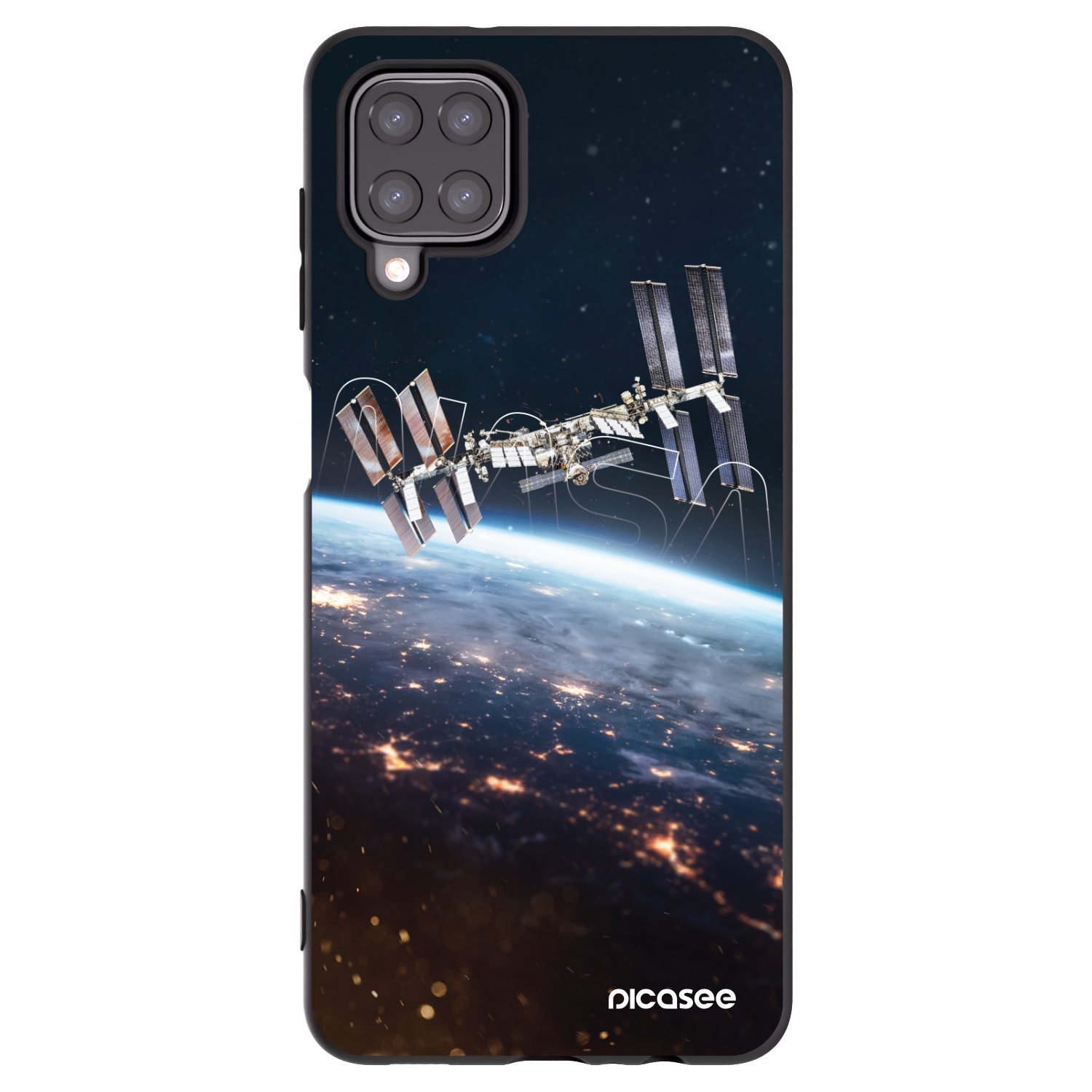 Picasee silikonowe czarne etui na Samsung Galaxy A12 A125F - Station