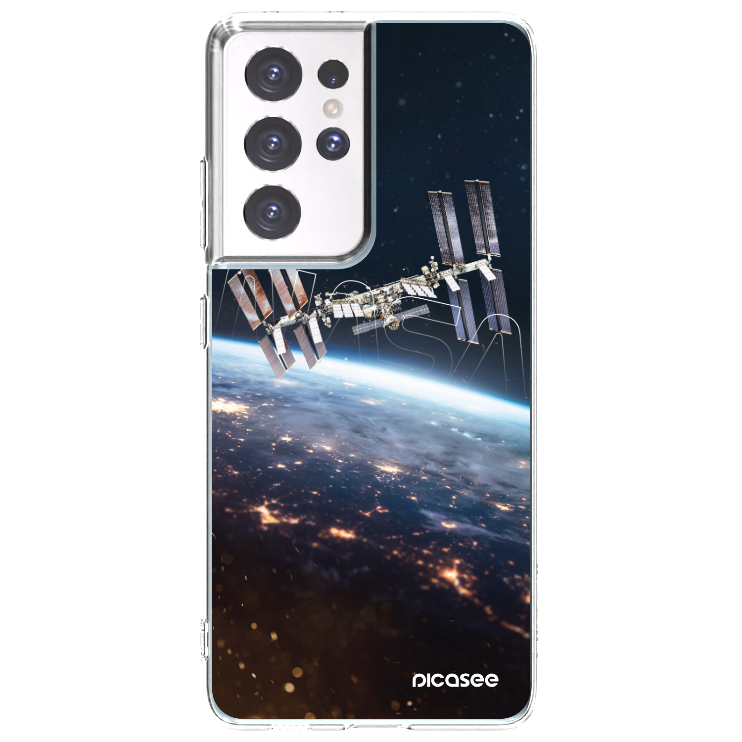 Picasee silikonowe przeźroczyste etui na Samsung Galaxy S21 Ultra 5G G998B - Station