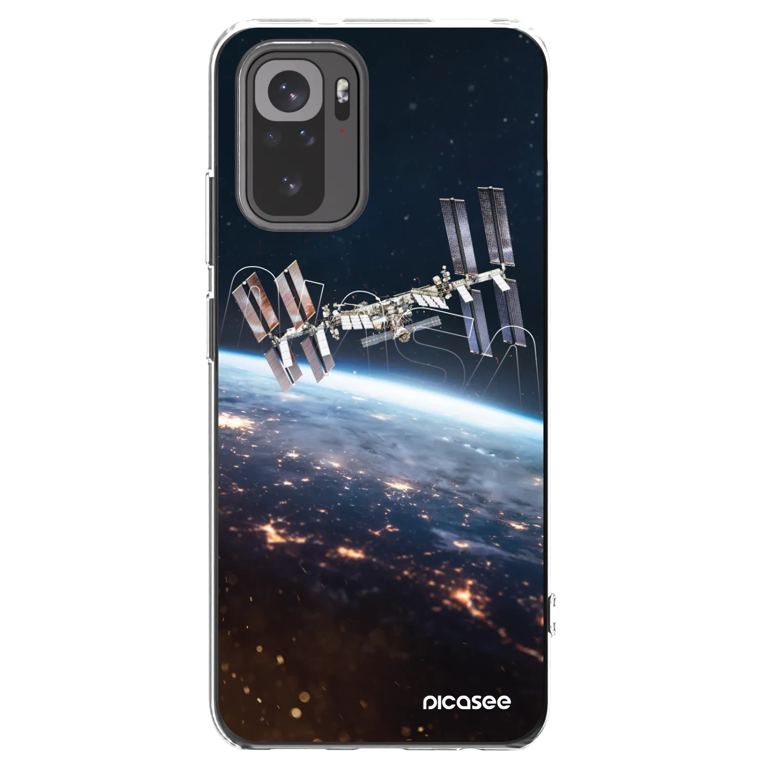Picasee silikonowe przeźroczyste etui na Xiaomi Redmi Note 10 - Station