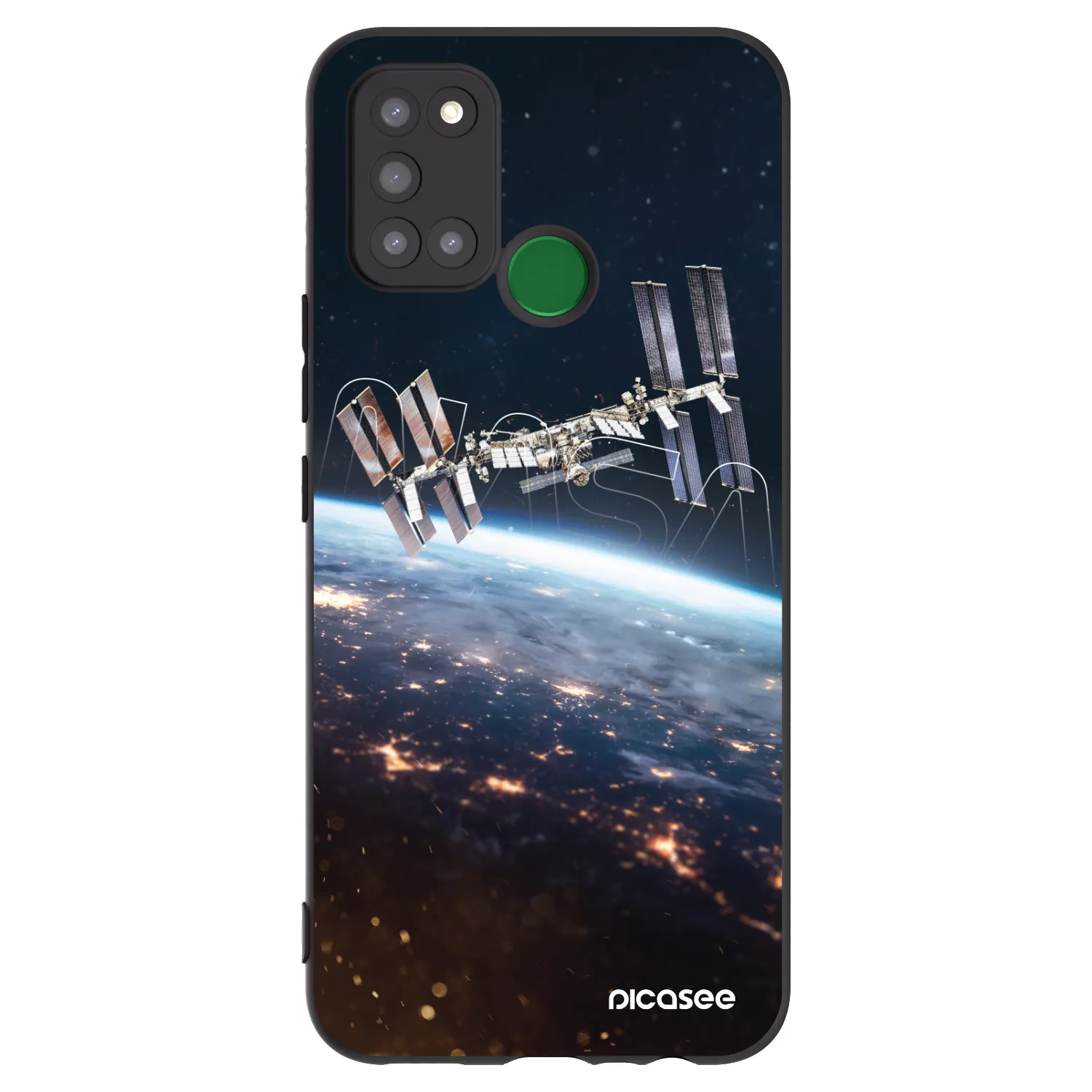 Picasee silikonowe czarne etui na Realme 7i - Station