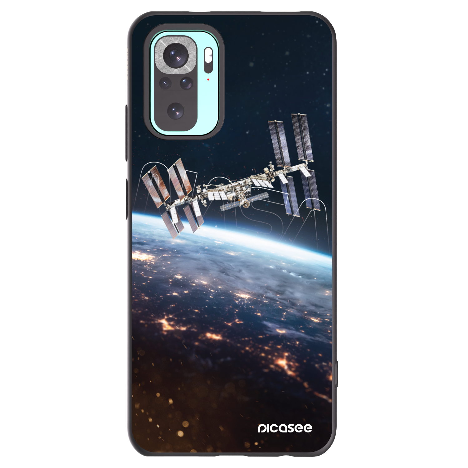 Picasee silikonowe czarne etui na Xiaomi Redmi Note 10 Pro - Station