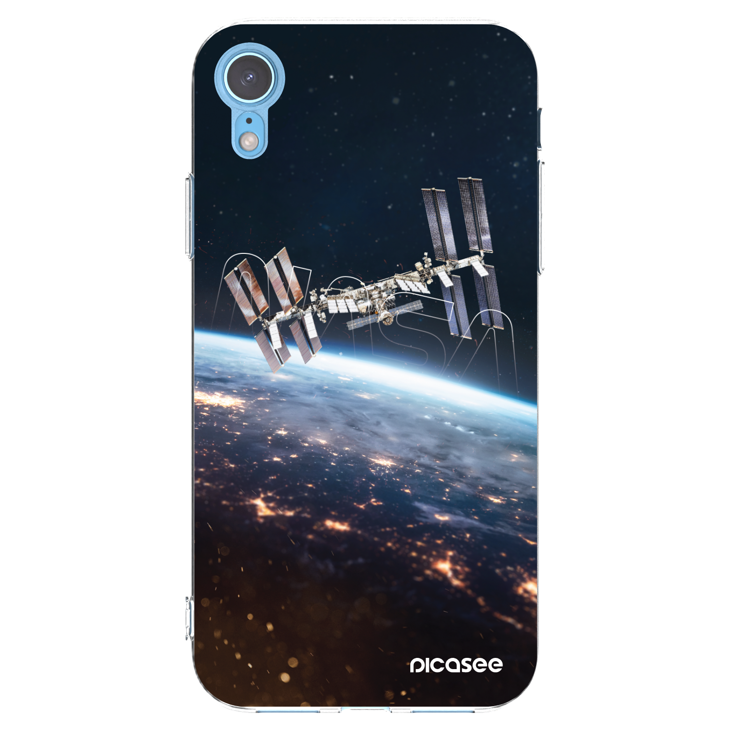 Picasee silikonowe przeźroczyste etui na Apple iPhone XR - Station