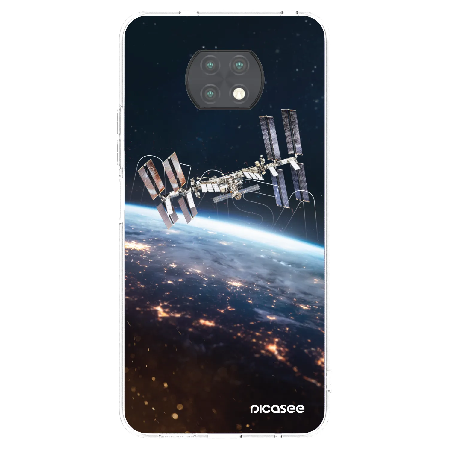 Picasee silikonowe przeźroczyste etui na Xiaomi Redmi Note 9T - Station