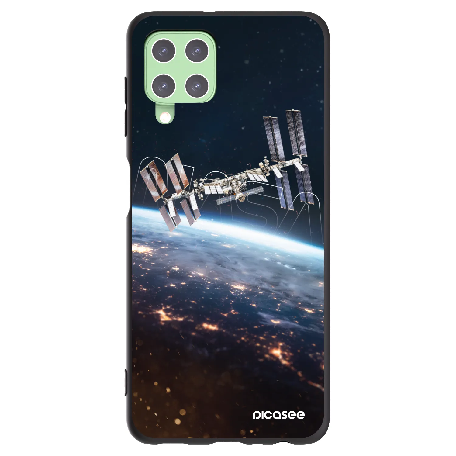Picasee silikonowe czarne etui na Samsung Galaxy A22 A225F 4G - Station