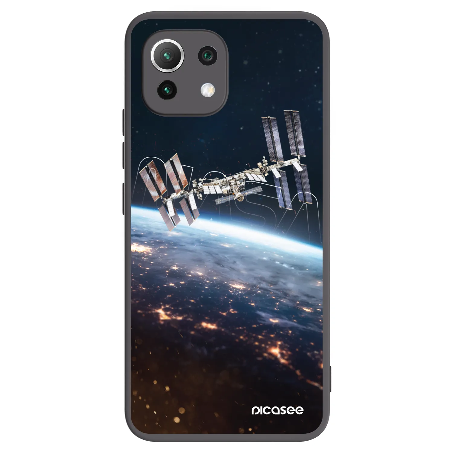 Picasee silikonowe czarne etui na Xiaomi 11 Lite 5G NE - Station