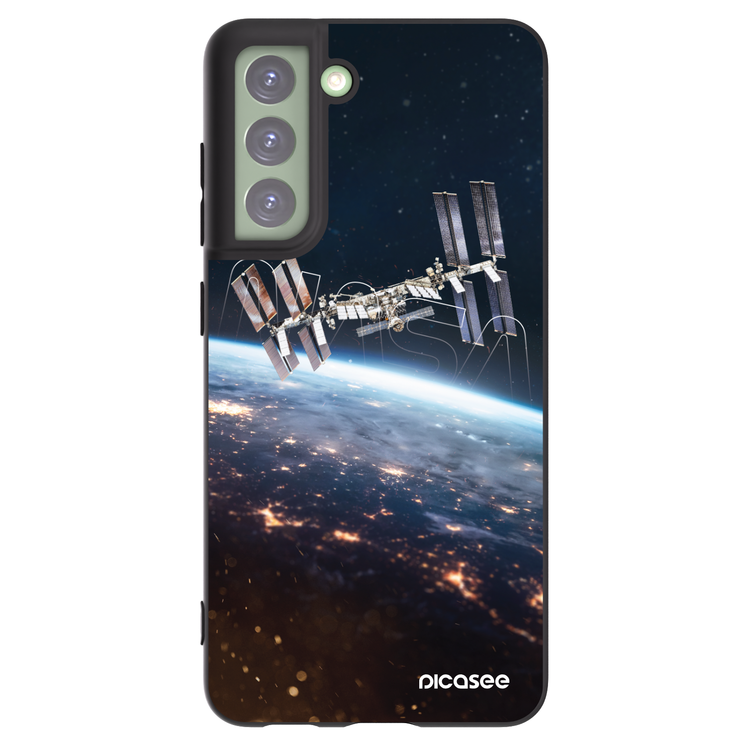 Picasee silikonowe czarne etui na Samsung Galaxy S21 FE 5G - Station