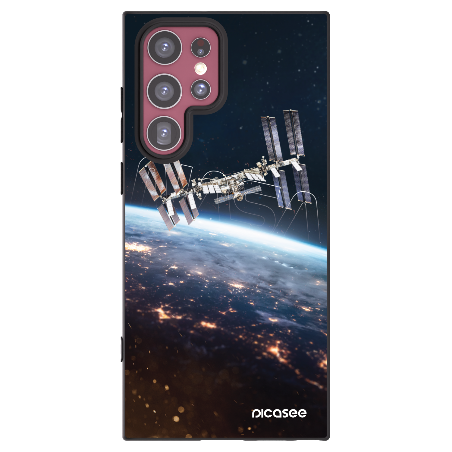 Picasee silikonowe czarne etui na Samsung Galaxy S22 Ultra 5G - Station