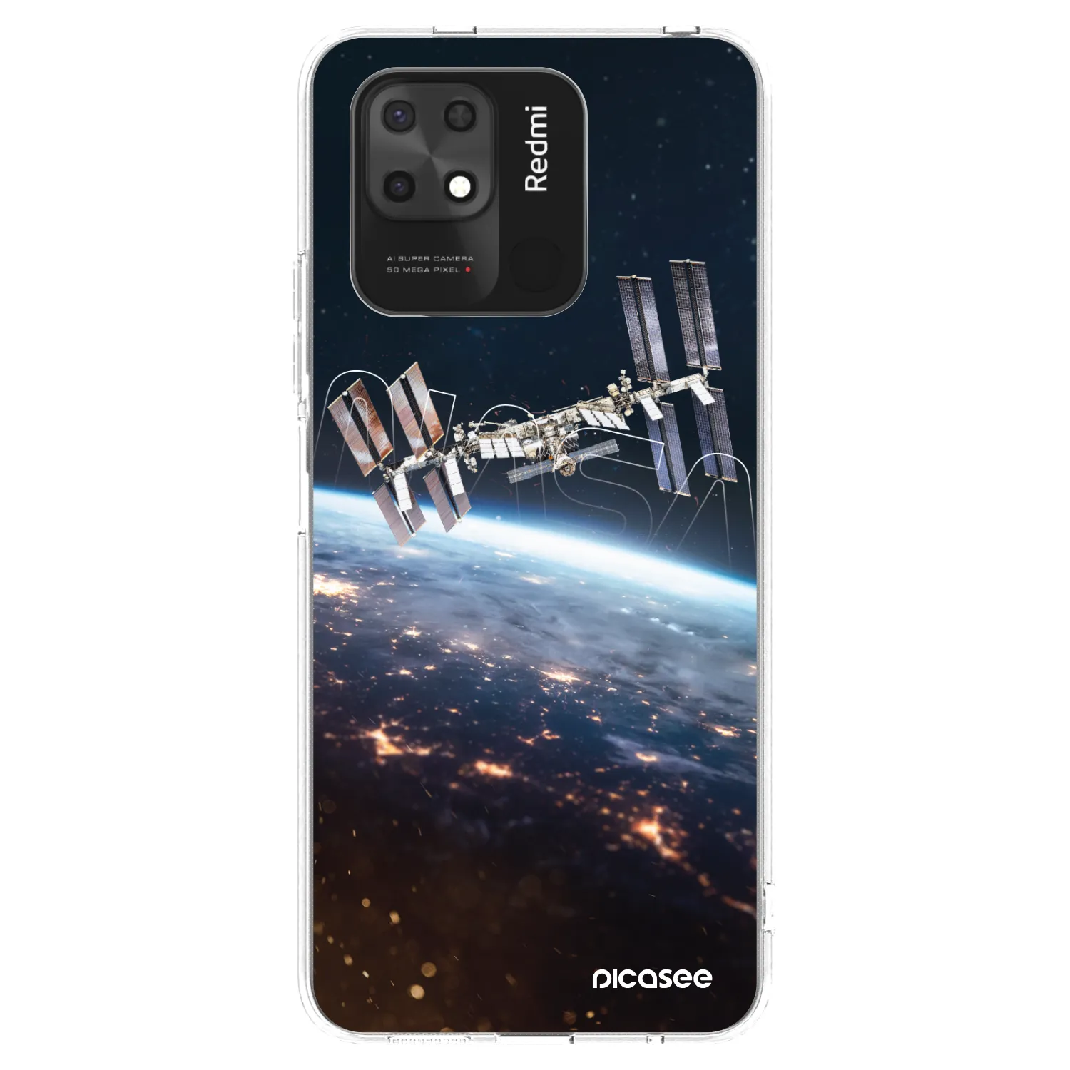 Picasee silikonowe przeźroczyste etui na Xiaomi Redmi 10C - Station