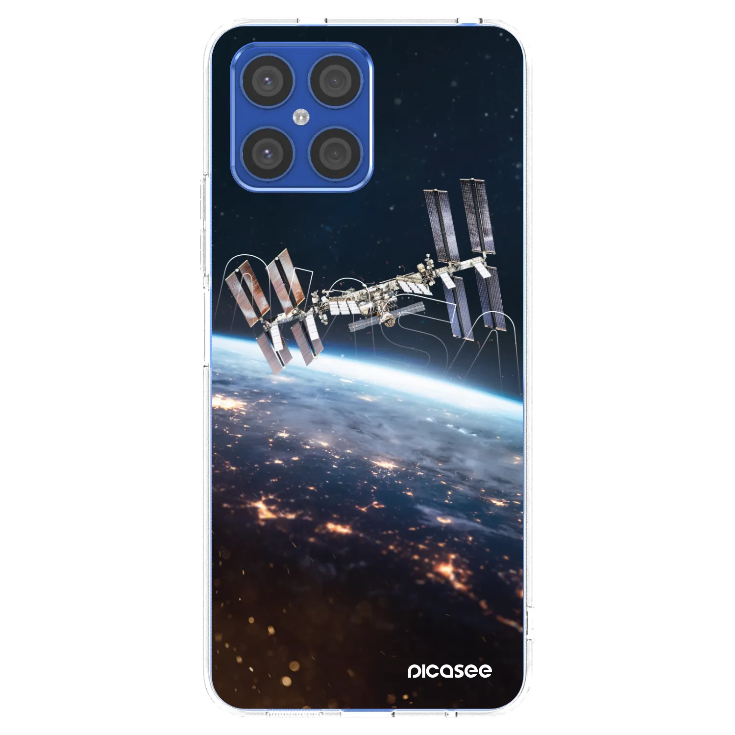 Picasee silikonowe przeźroczyste etui na Honor X8 4G - Station