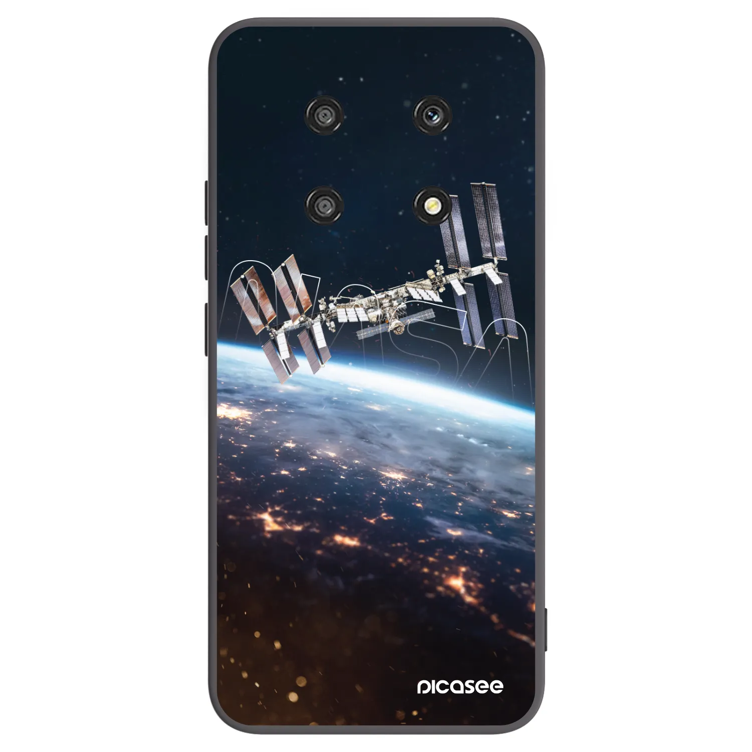 Picasee silikonowe czarne etui na Honor Magic4 Lite 5G - Station