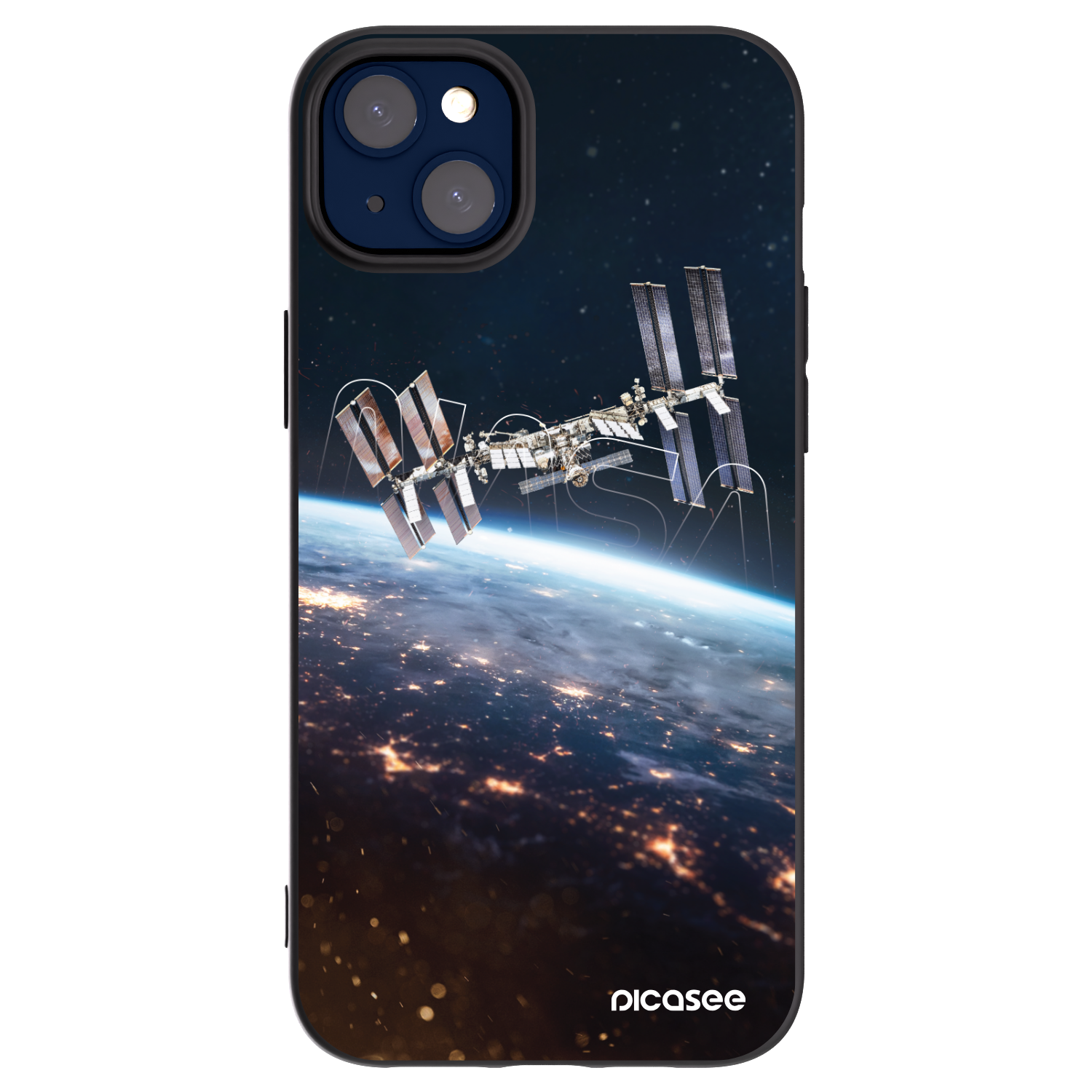 Picasee silikonowe czarne etui na Apple iPhone 14 Plus - Station