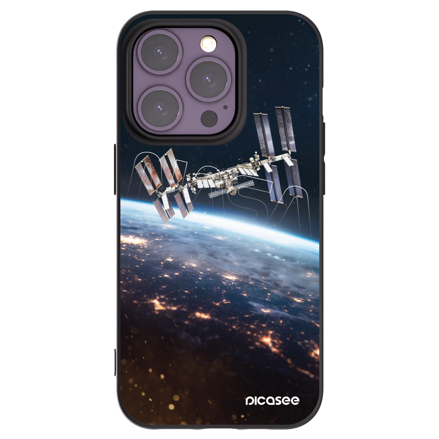 Picasee silikonowe czarne etui na Apple iPhone 14 Pro - Station