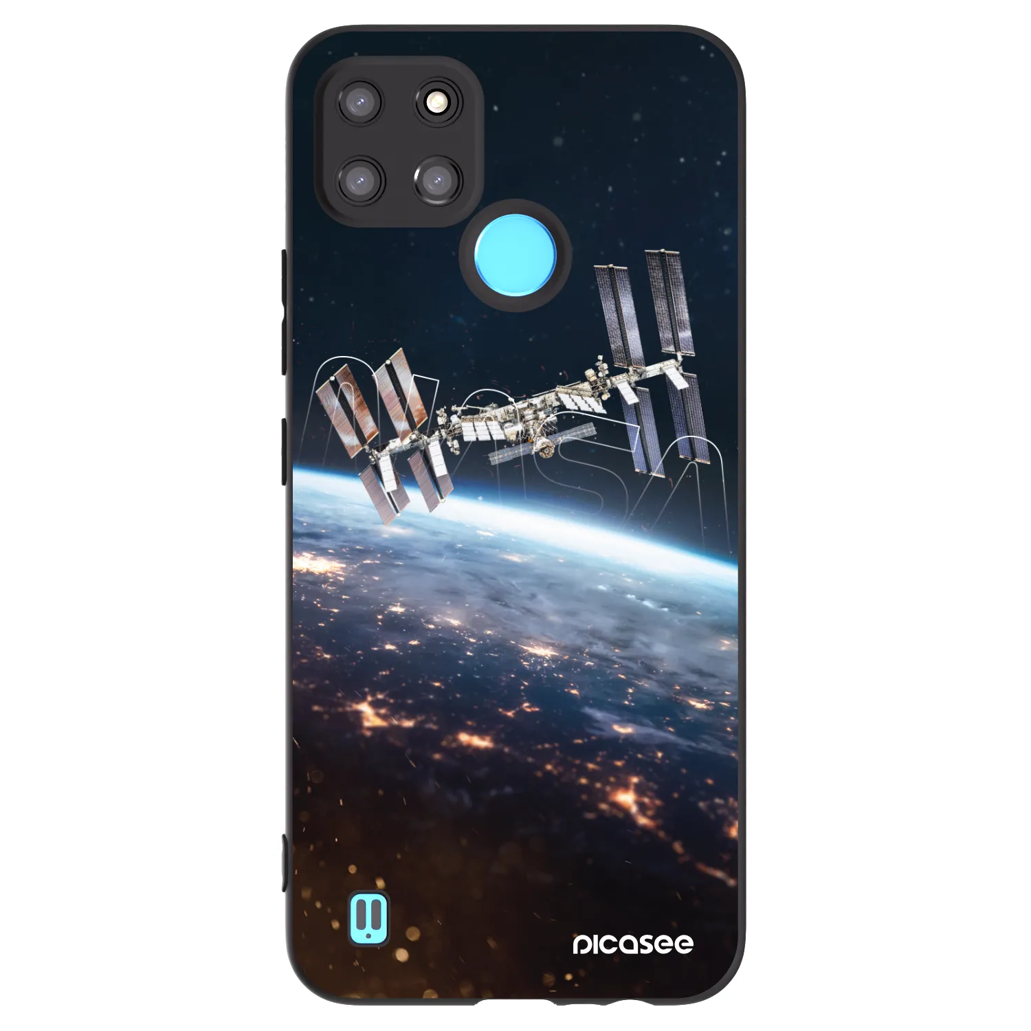 Picasee silikonowe czarne etui na Realme C21Y - Station