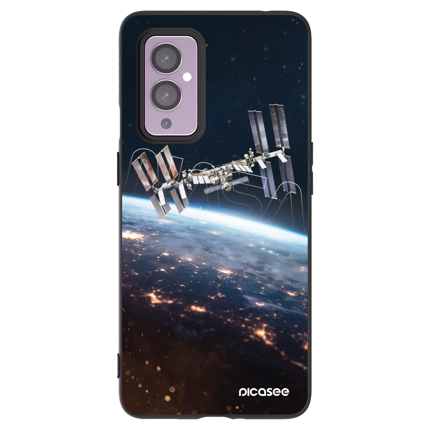Picasee silikonowe czarne etui na OnePlus 9 - Station