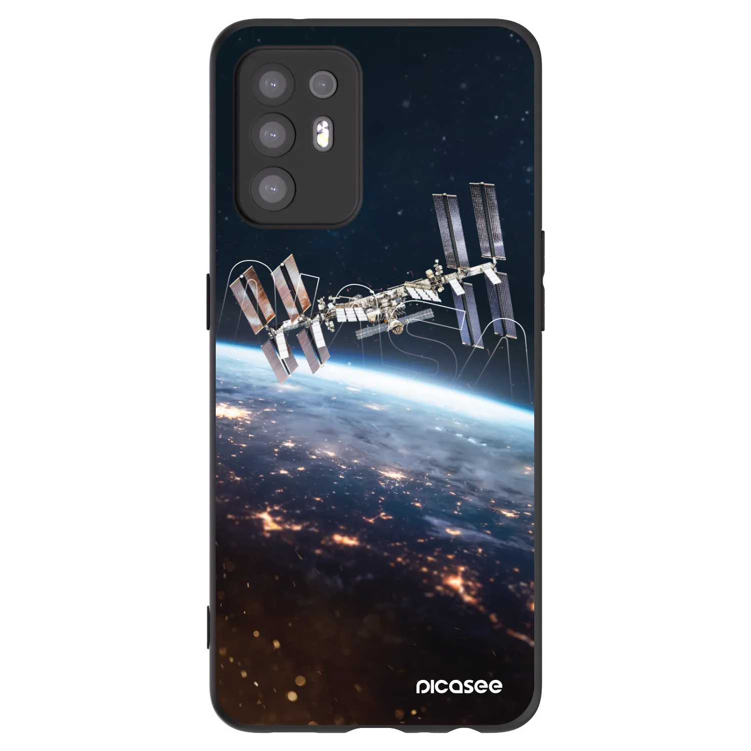 Picasee silikonowe czarne etui na OPPO A94 5G - Station
