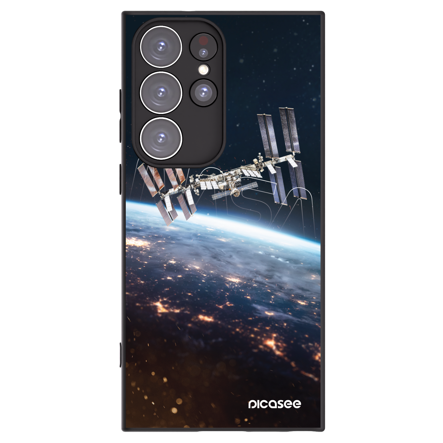 Picasee silikonowe czarne etui na Samsung Galaxy S23 Ultra 5G - Station