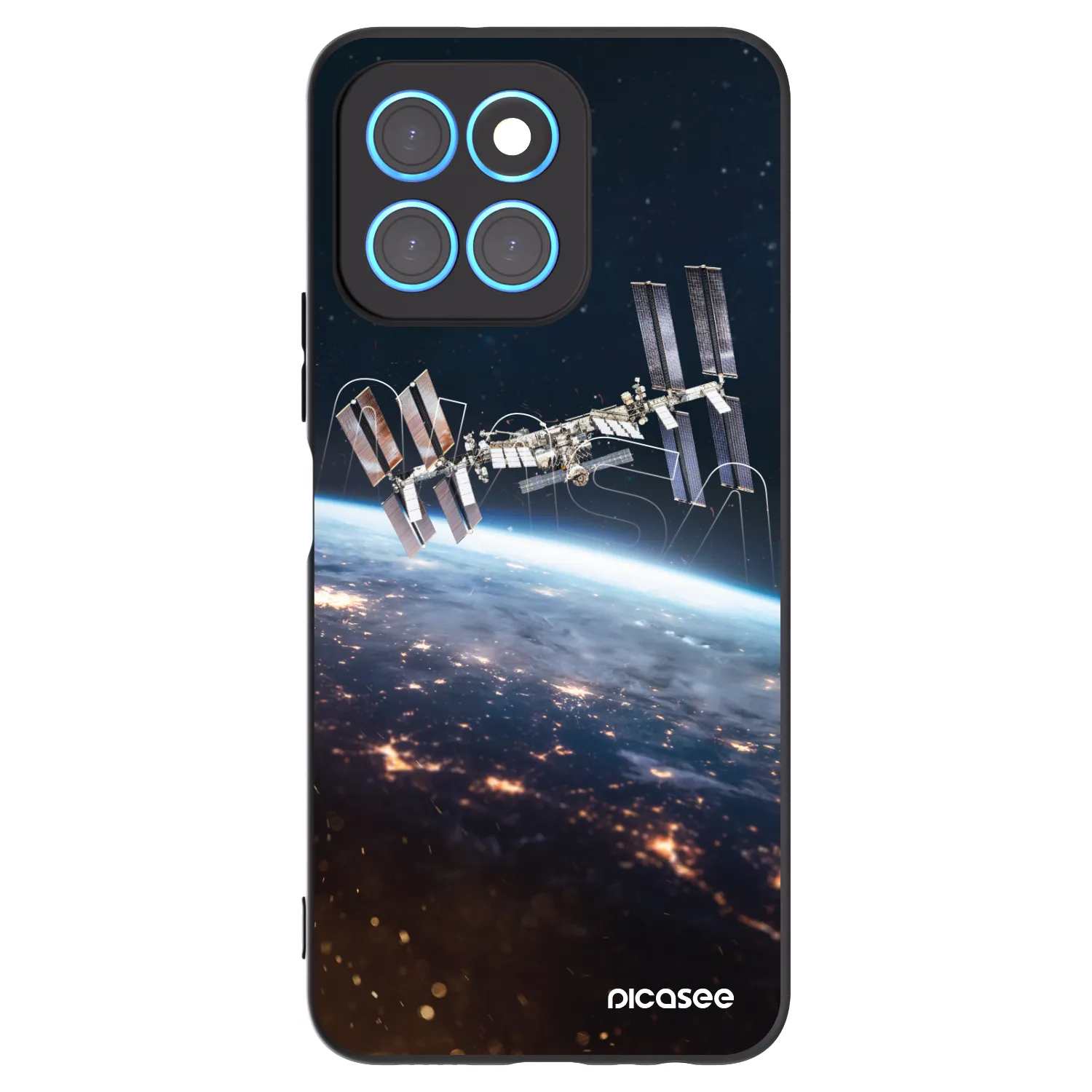 Picasee silikonowe czarne etui na Honor X6 - Station