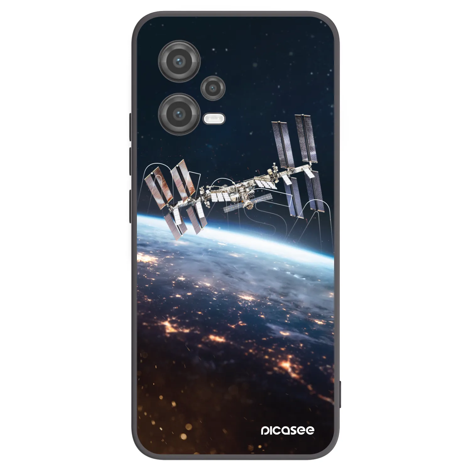 Picasee silikonowe czarne etui na Xiaomi Poco X5 - Station