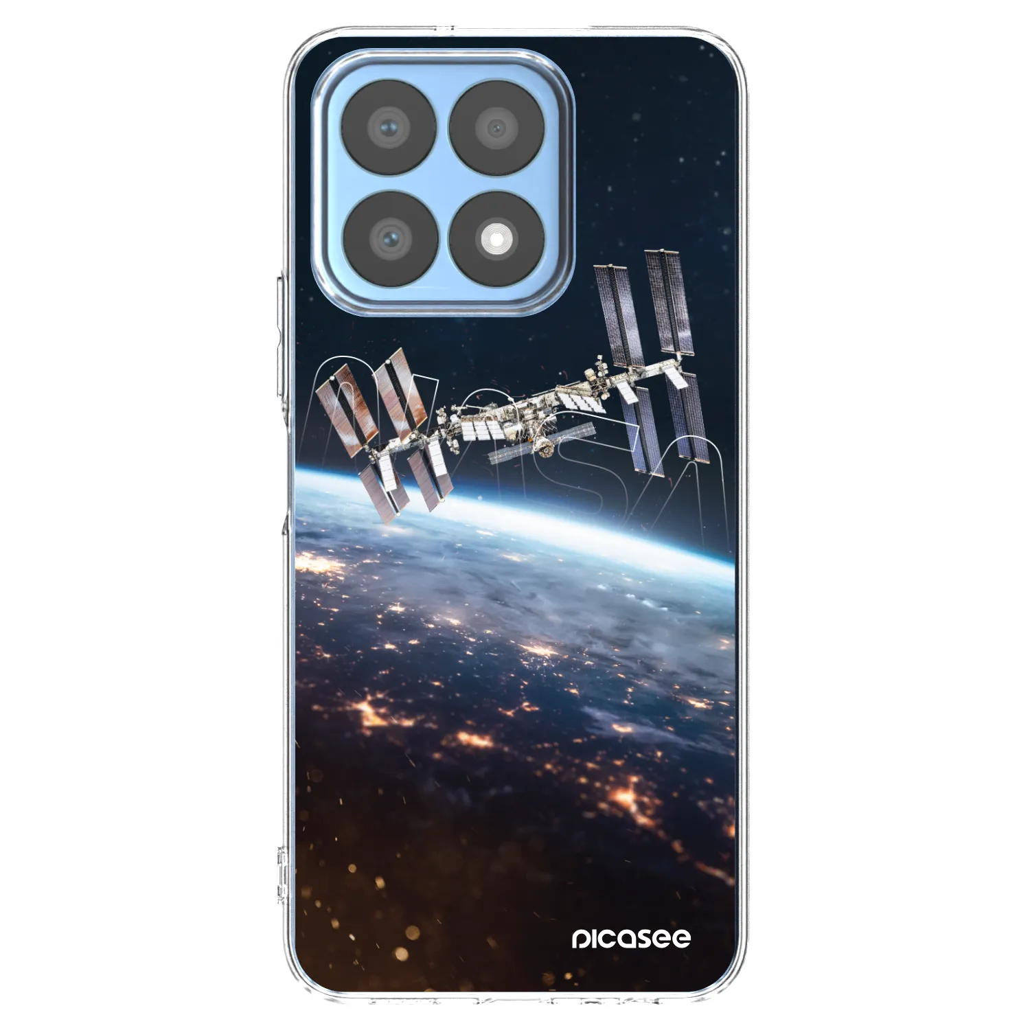 Picasee silikonowe przeźroczyste etui na Honor X8a - Station