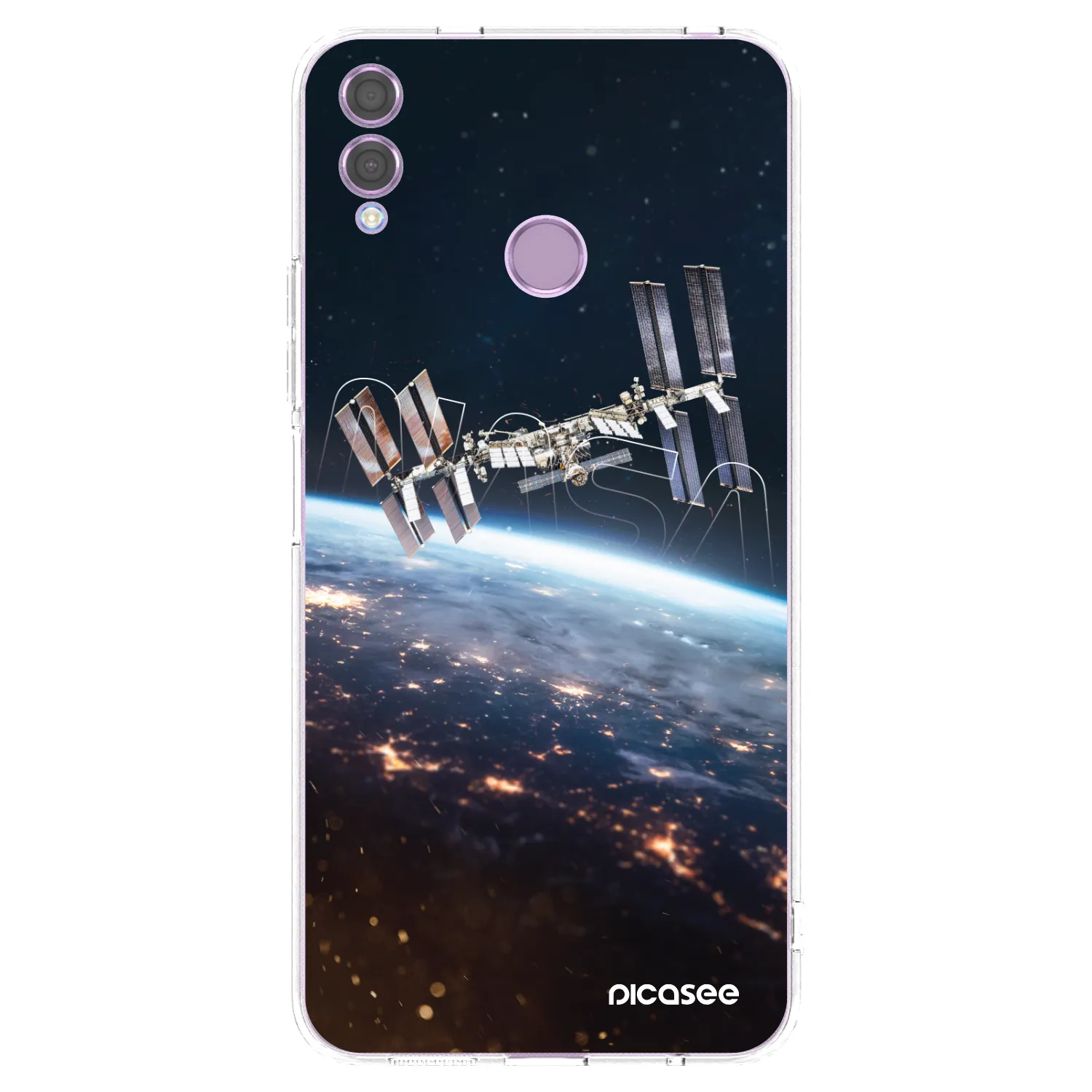 Picasee silikonowe przeźroczyste etui na Honor 8X - Station